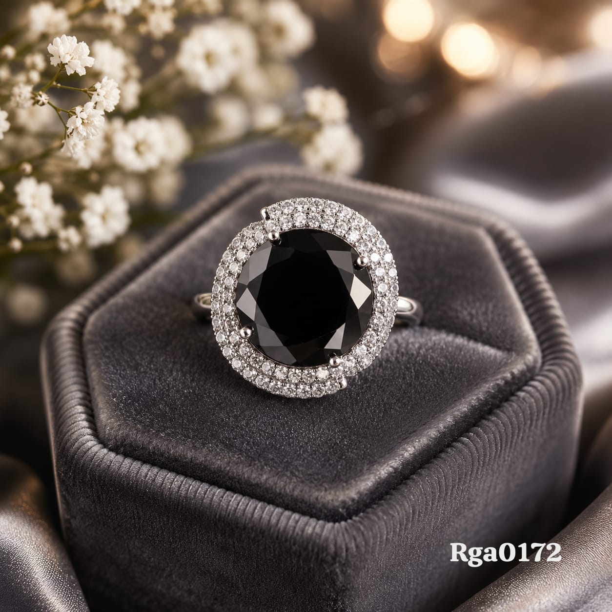 Black Stone Statement Ring