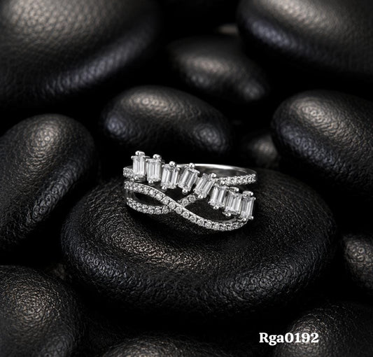 Infinity-Style Baguette Ring