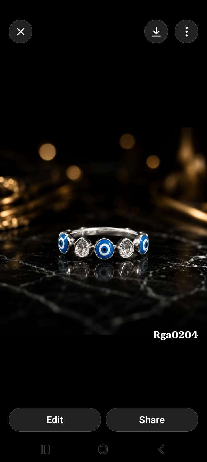 Evil eye band ring