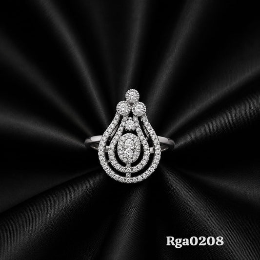 Teardrop Pave Ring