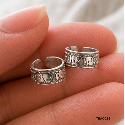 92.5 Sterling Silver Intricate band Toe Rings
