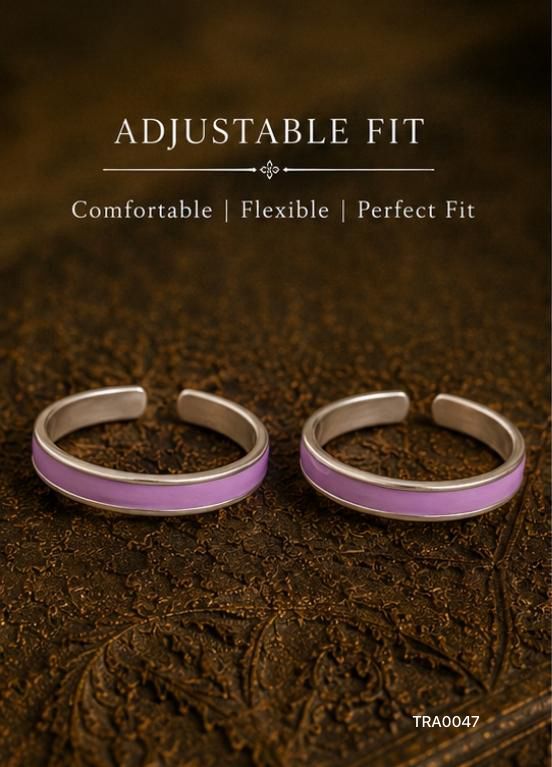 92.5 Sterling Silver a sleek, minimalist band Enamel Toe Rings