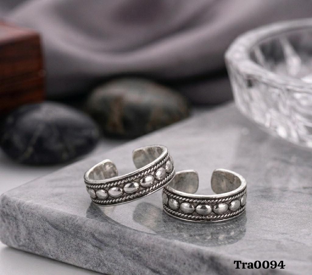 92.5 Sterling Silver twisted rope Toe Rings