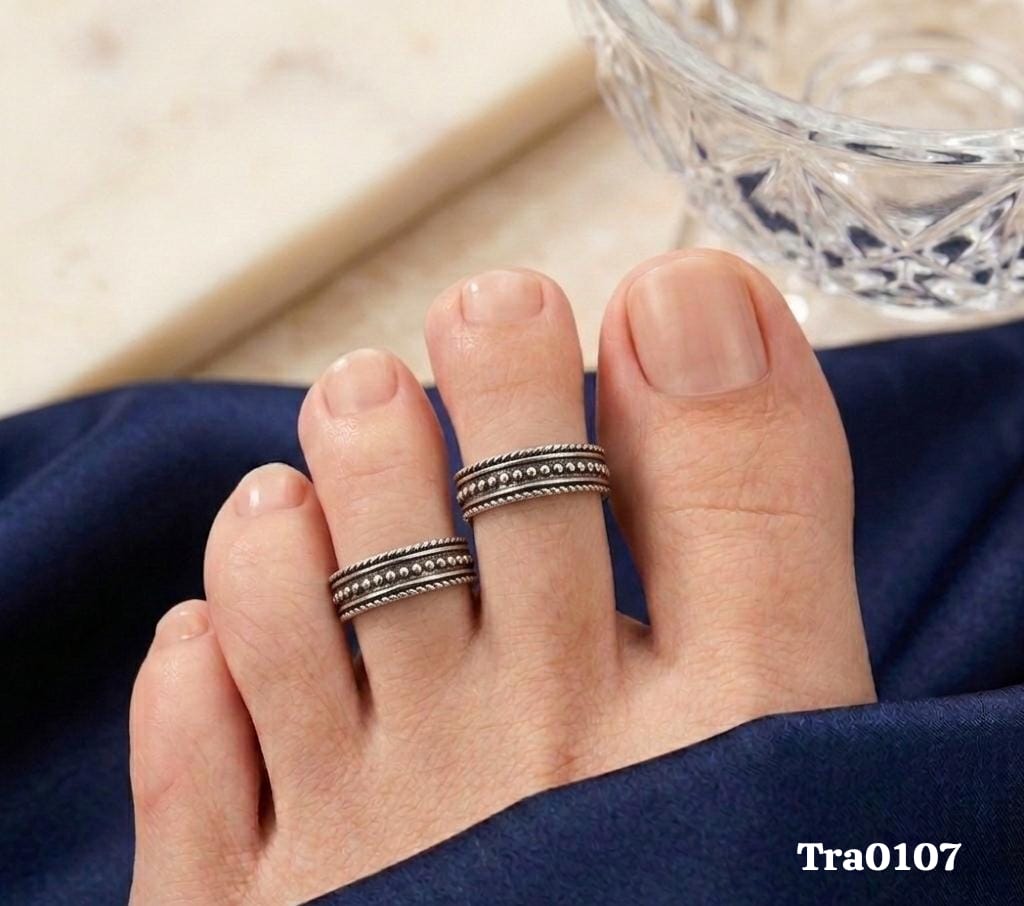Twisted rope Silver Toe Rings