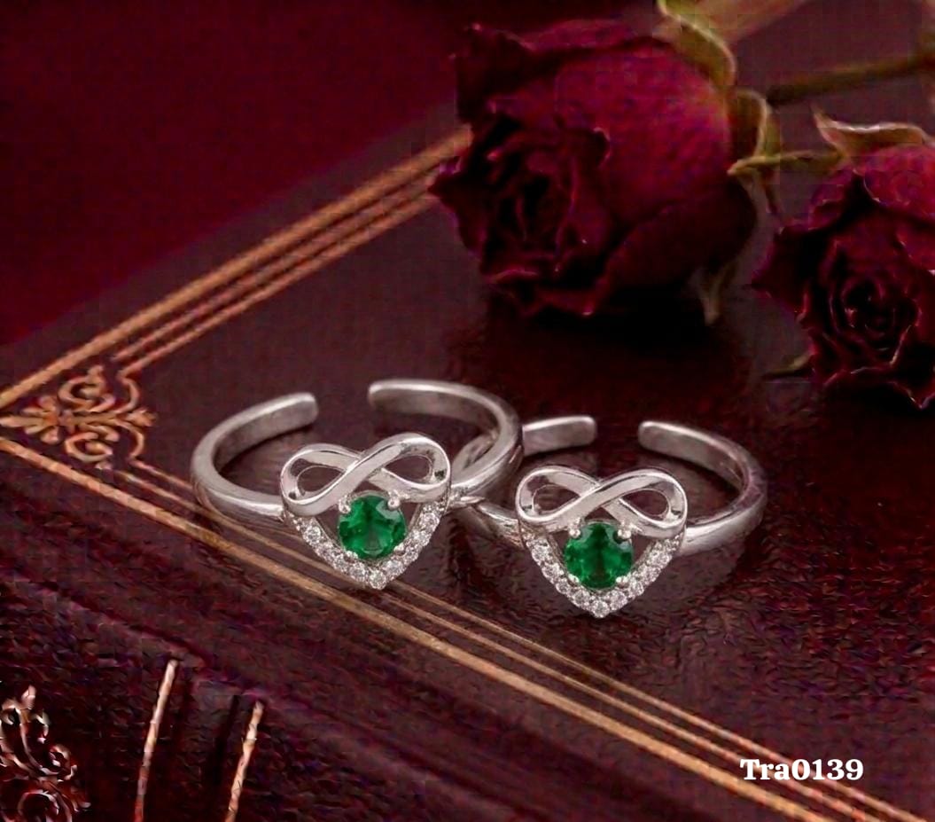 Heart Shaped Silver Toe Rings