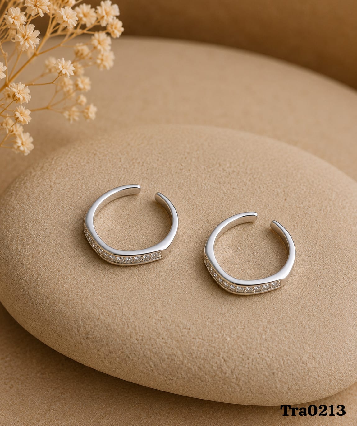 Angular shape Silver Toe Rings