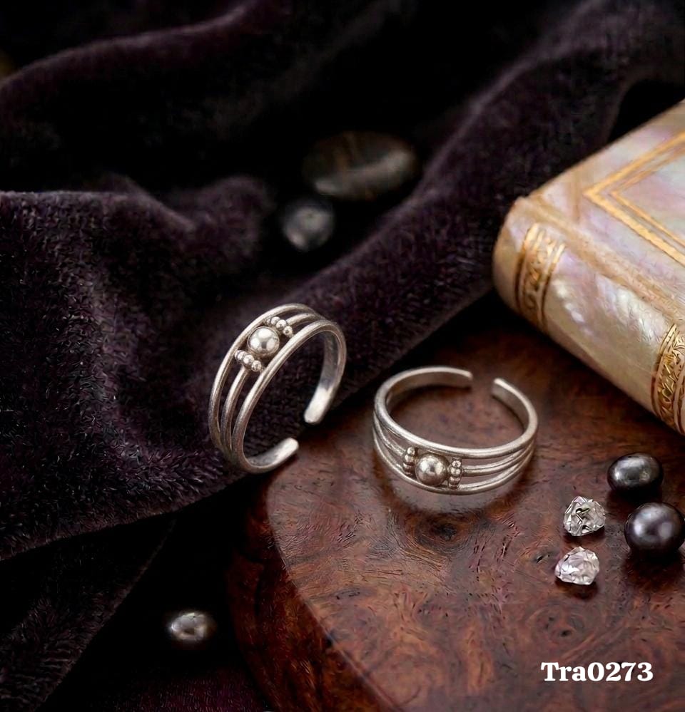 Elegant Sterling Silver Band Toe Rings
