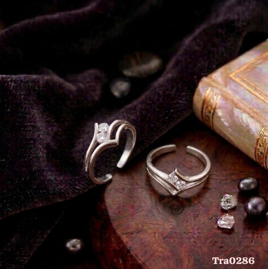 Elegant Sterling Silver V-Shaped Toe Rings