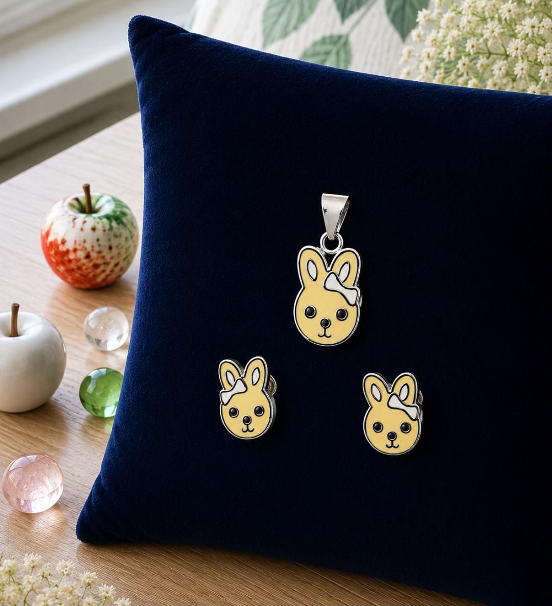 The Sunny Bunny Earring & Pendant Set