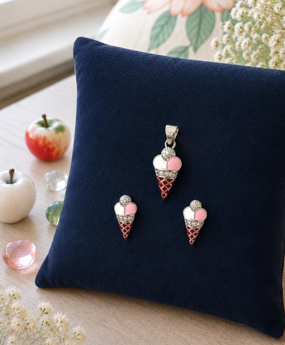 Ice Cream Delight pendant earring set&nbsp;