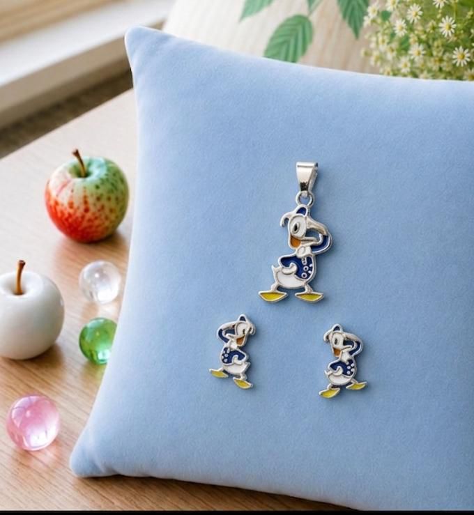 Classic Nautical Duck pendant and earring Set