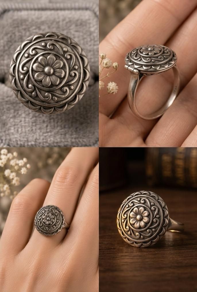 Antique Mandala Adjustable Ring