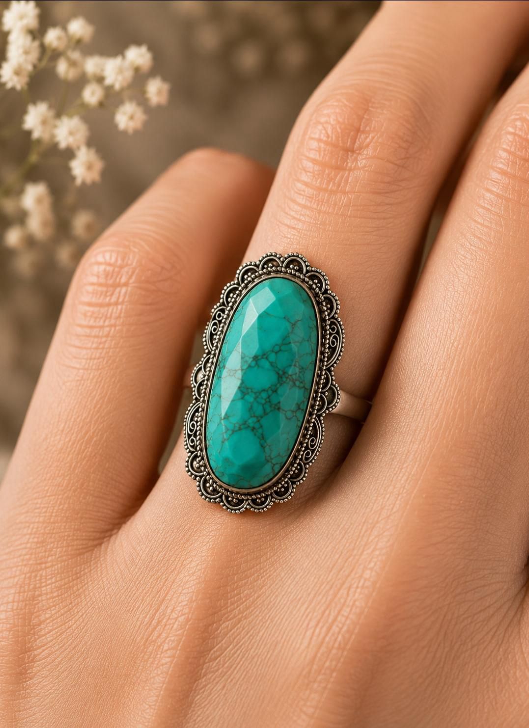 Turquoise Empress Statement Ring