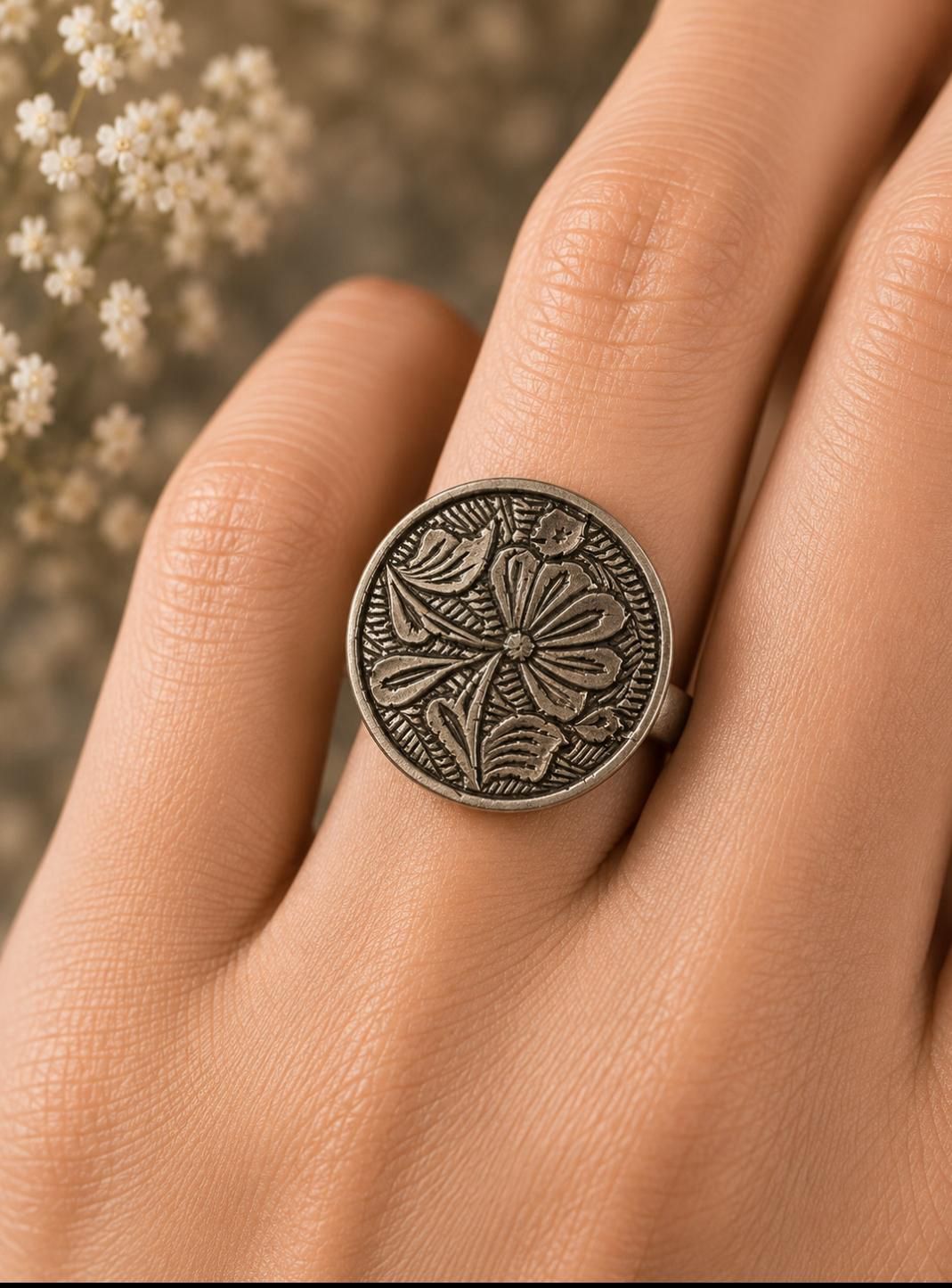 Vintage Meadow Statement Ring