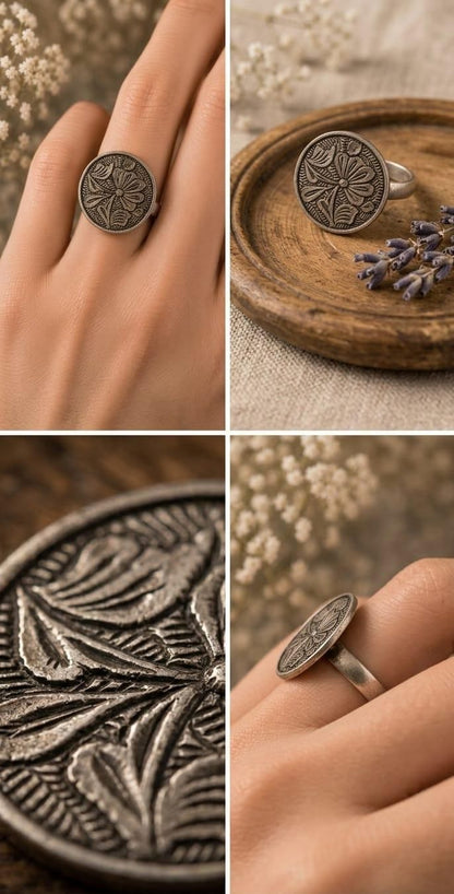 Vintage Meadow Statement Ring