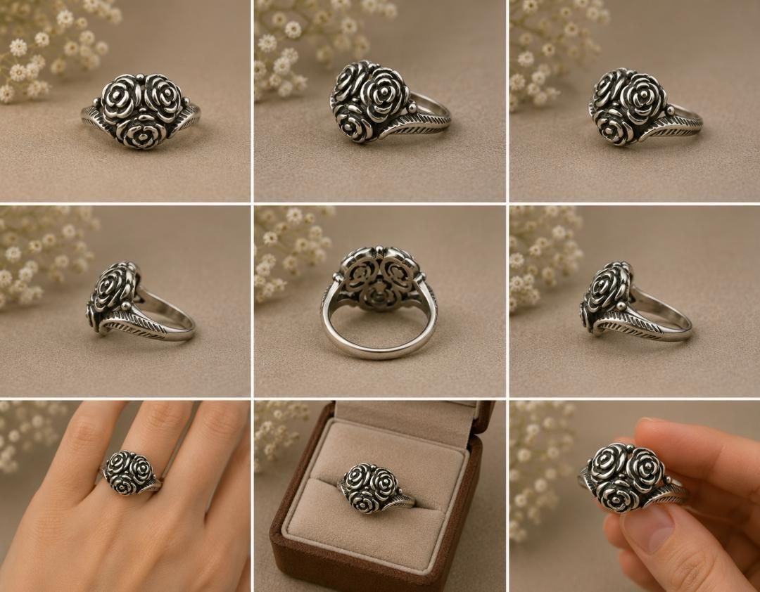 Triple Blossom Rose Ring