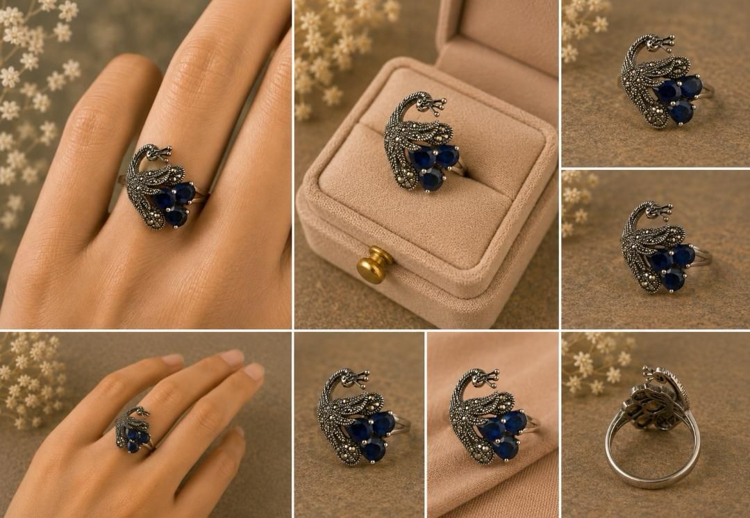 Royal Blue Peacock Ring