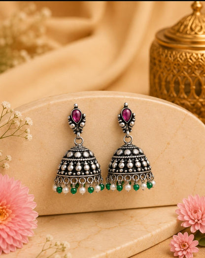 Temple Heritage Kemp Jhumki Earrings
