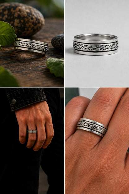 Sterling Silver Celtic Spinner Ring