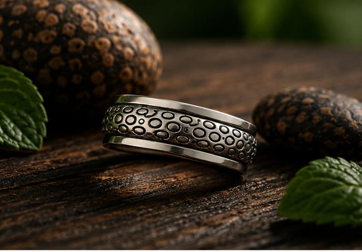 Sterling Silver Polka-Dot Spinner Ring