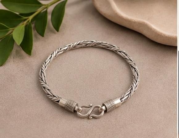 92.5 Sterling Silver Braided Bracelet