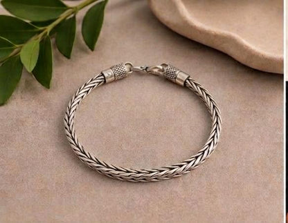 92.5 Sterling Silver Braided Bracelet