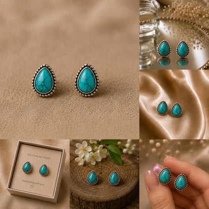 Silver Turquoise Studs