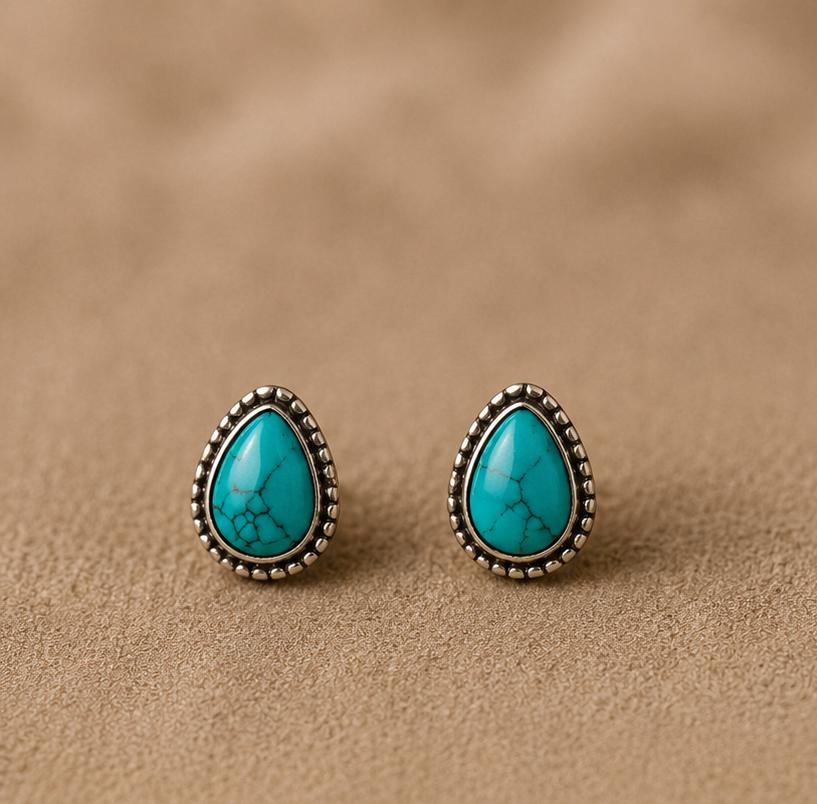 Silver Turquoise Studs