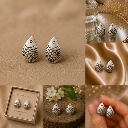 Silver Fish Studs