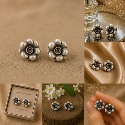 Silver Blossom Studs