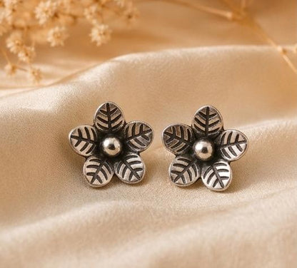 92.5 Silver Flower Studs