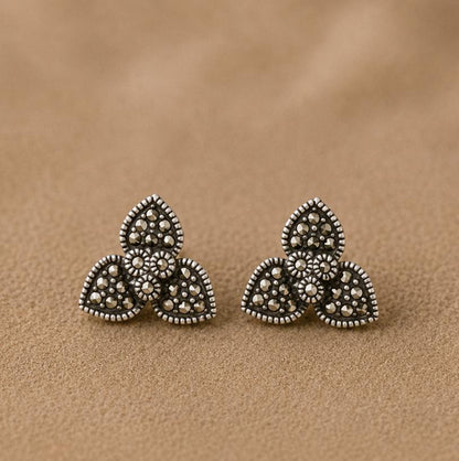 Silver Floral Studs