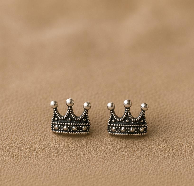Silver Crown Studs