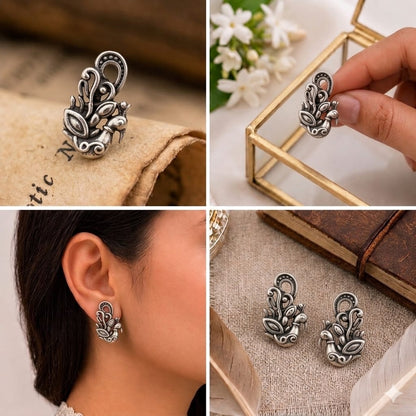92.5 Sterling Silver Peacock Studs