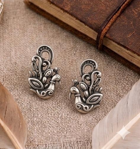 92.5 Sterling Silver Peacock Studs