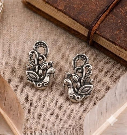 92.5 Sterling Silver Peacock Studs