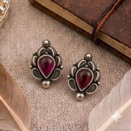 Sterling Silver Gemstone Studs