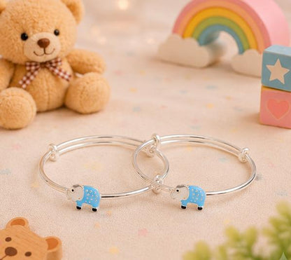 Elephant Charm 92.5 Sterling Silver Kada Set