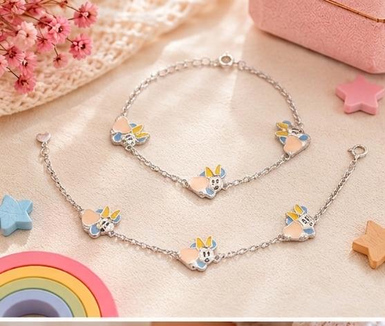 92.5 Sterling Silver Kids' Character Anklets