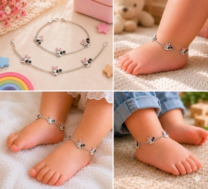 Playful Character 92.5 Sterling Silver Anklets