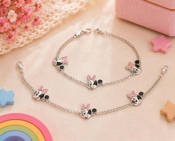 Playful Character 92.5 Sterling Silver Anklets