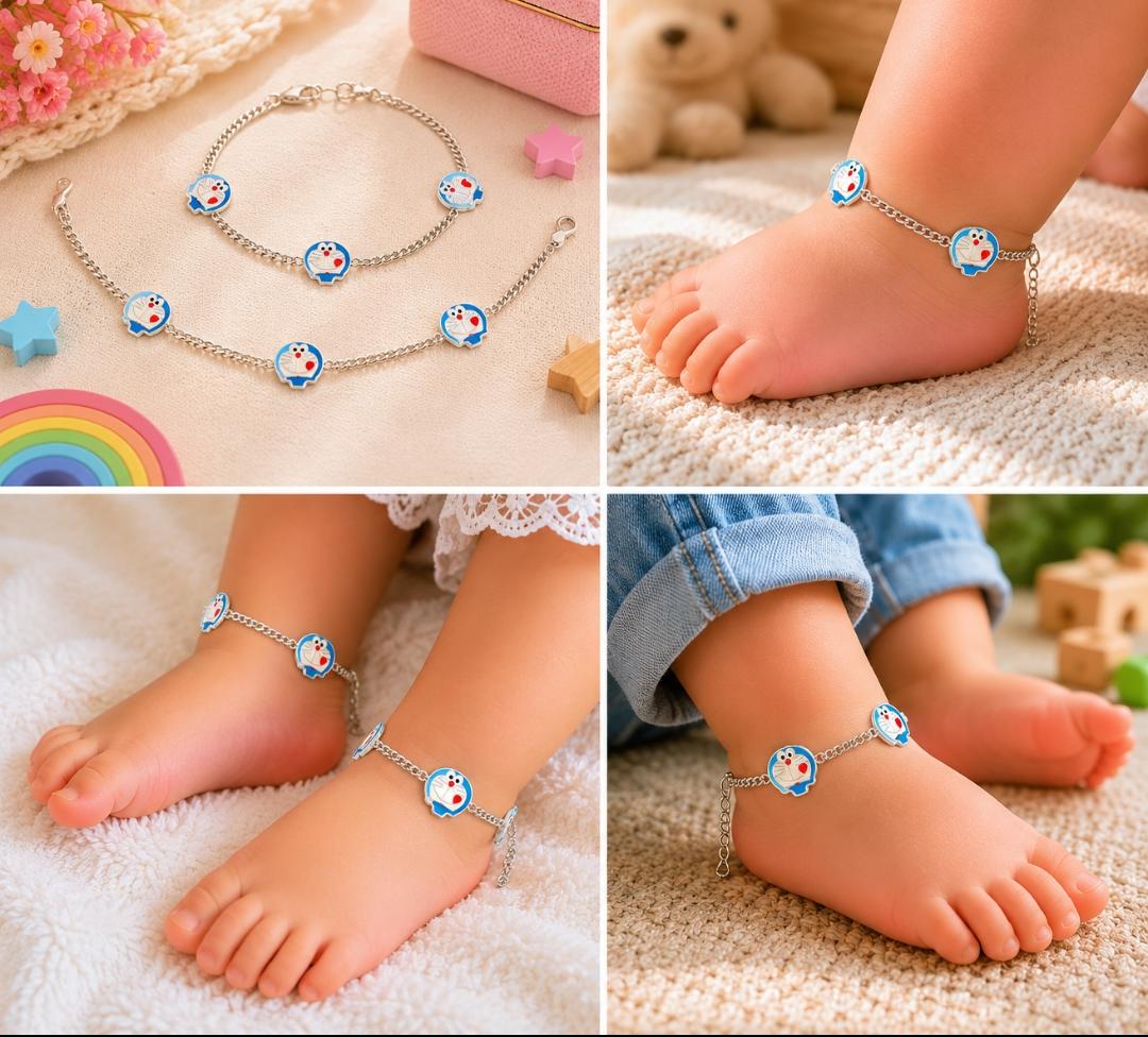 92.5 Sterling Silver Kids' Character Anklets