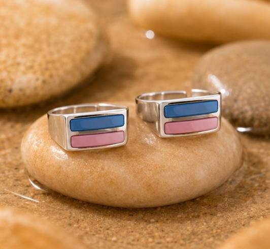 92.5 Sterling Silver & Mother of Pearl Toe Rings