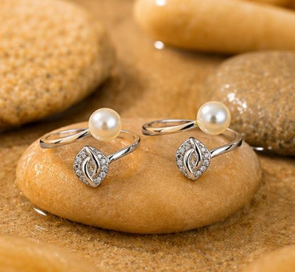 92.5 Sterling Silver Pearl & Stone Toe Rings