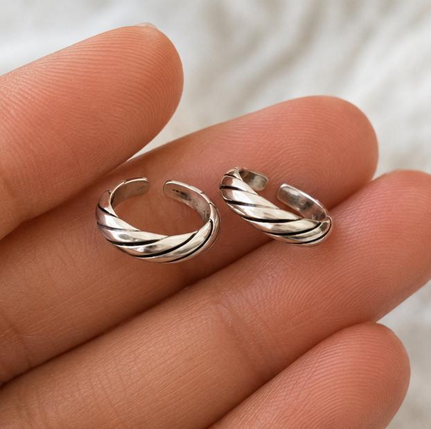 Elegant 92.5 Sterling Silver Toe Rings
