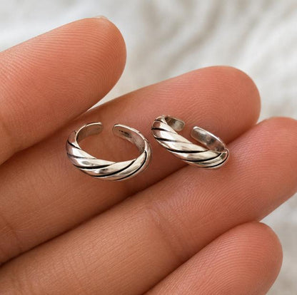 Elegant 92.5 Sterling Silver Toe Rings