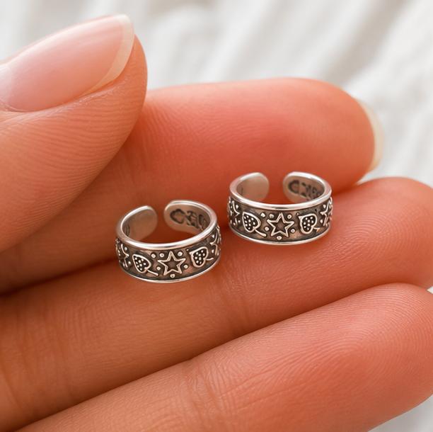 Elegant 92.5 Sterling Silver Toe Rings