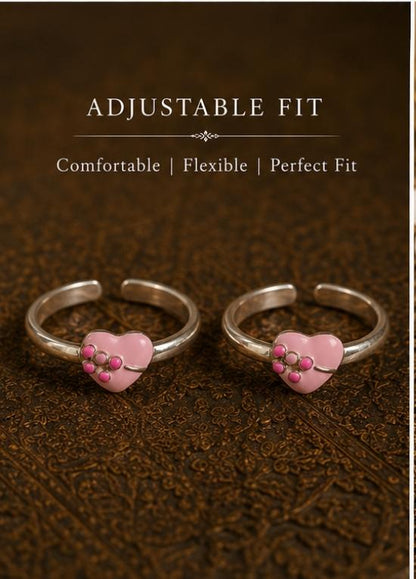 92.5 Sterling Silver Enamel Toe Rings