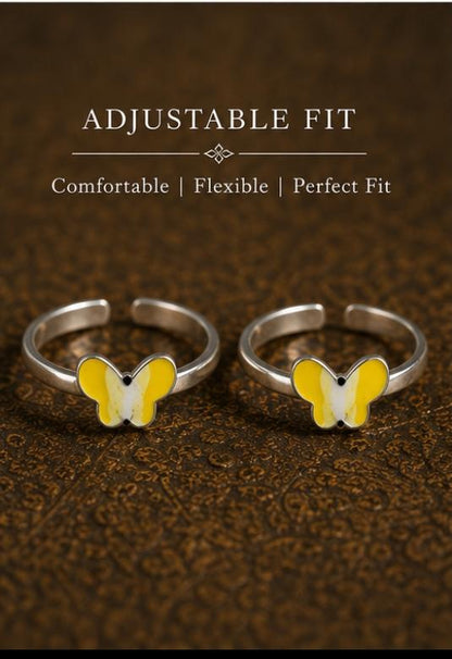 92.5 Sterling Silver Enamel Toe Rings