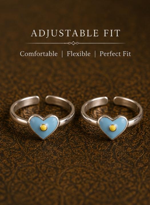 92.5 Sterling Silver Enamel Toe Rings